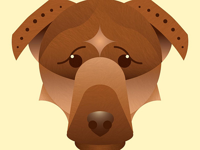 Lady Willow digital illustration dog geometric vector art
