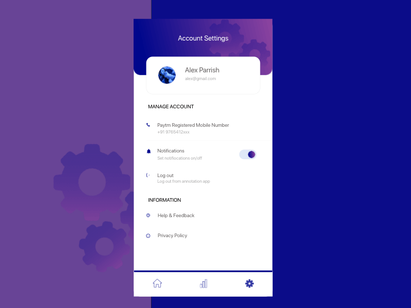 Settings Page Design animation interactions interface product design settings ui uiux