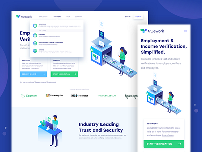Truework - Landing Page b2b design enterprise landing page mobile saas ui ux vector