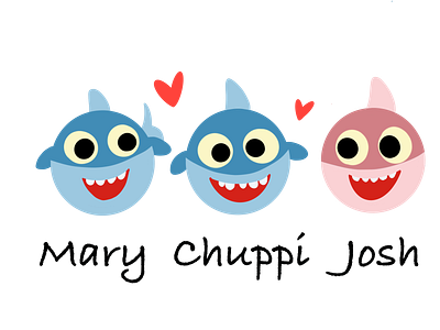 Baby Sharks Doo Doo Doo Doo animal animal illustration baby sharks cute design digital art digital illustration digital painting funny illustration illustrator procreate