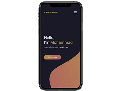 My personal web site in mobile afgprogrammer design personal ui ux web