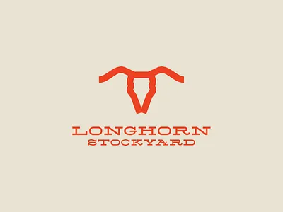 Longhorn Stockyard logo mark + type americana graphicdesign icon logo logodesign logomark retro symbol