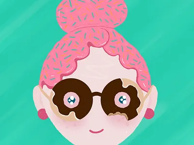 I only have eyes for you...🍩 character design cute donut illustration