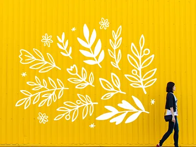 faux mural botanical illustration faux mural