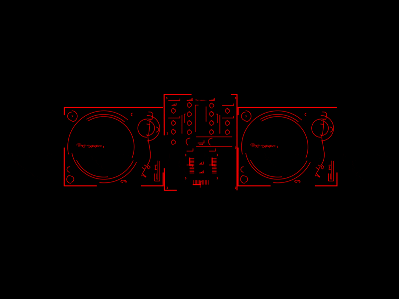 Project RED - Vinyl decks 2d abstract aftereffects animation blood bloodred decks design dj djdecks gif loop mixer oldschool projectred red rediscool vintage vinyl vjbasit