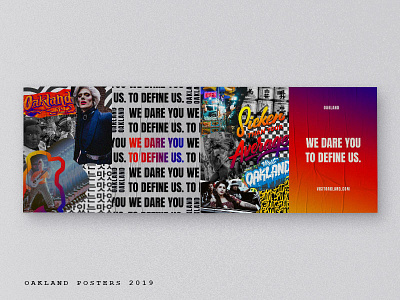 Concept Posters - Oakland collage concept neon oakland poster posters typography