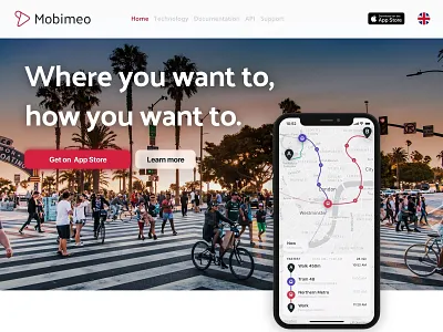 Mobimeo website ideation app website directions public transport user interface webdesign