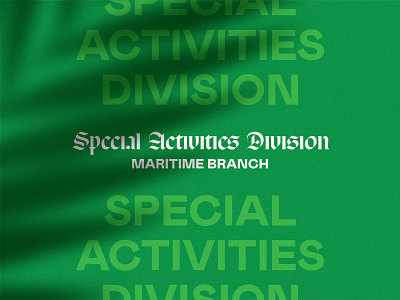 Special Activities Division / Maritime Branch branding design font identity lettering logo logotype typography wordmark