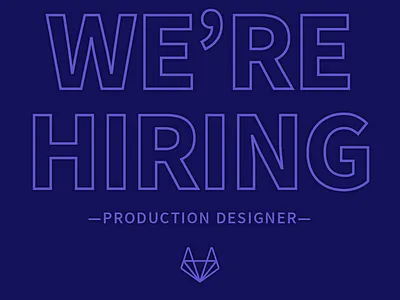 Production Designer wanted branding design gitlab hiring illustration production design typography