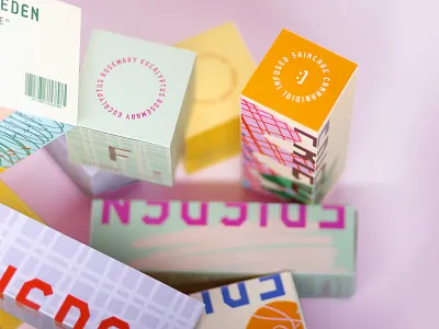 Frieden Packaging capstone cbd skincare packaging design packaging designer preview procreate skincare packaging type design