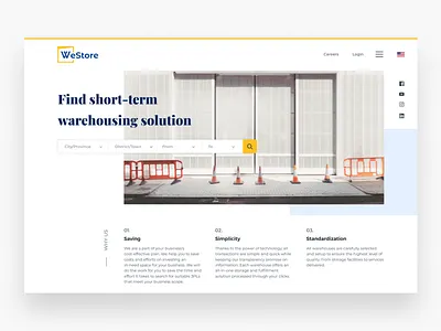 We Store :: Home homepage logictic store uidesign warehouse webdesign website