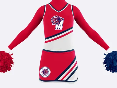 Cheerleader Squad Logo brand branding branding design cheer cheerleader cheers coral indian logo logo design logodesign logotype sport sport logo sports logo