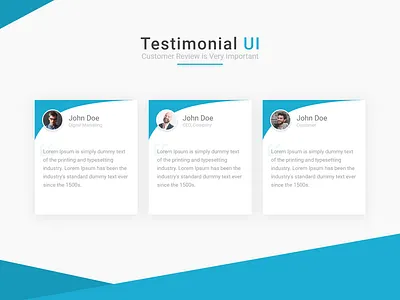 Testimonial UI Customer reviews adobe xd adobexd card design customer review customers material design minimalist review section testimonial testimonials testimony