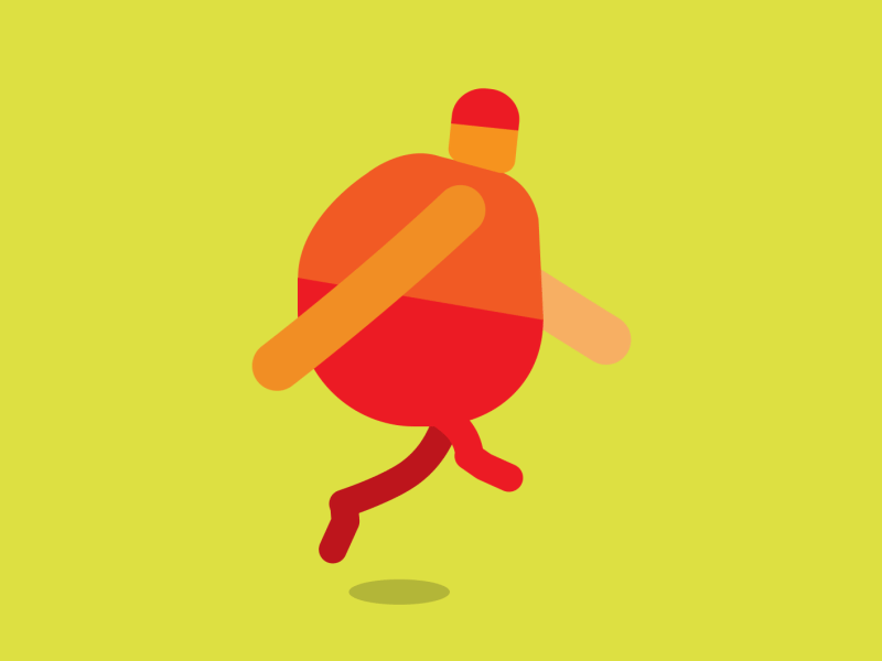 Dorobo Running.... ae after effects animated animation animation design fun gif illustration jogging minimal modern running walk walkcycle