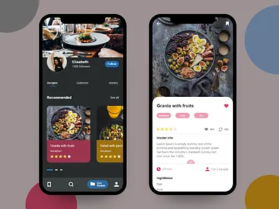 recipe app concept adobe adobe xd adobexd app appdesign application cook cooking design illustration kitchen minimal minimalistic recipe recipe app ui vector web webdesign xd