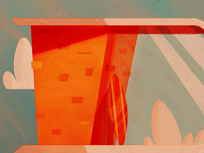 36 Days of Type | P 36days p 36daysoftype architecture beach illustration retro retrosupply surfboard