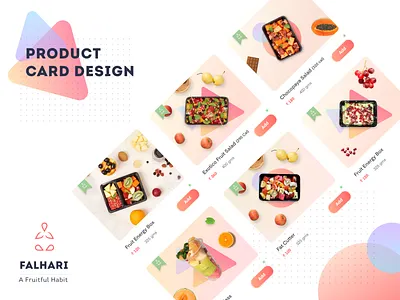 Falhari | A fruitful Habit, Product Card UI adobe xd branding card design falhari food fruit healthcare identity branding ingeniouspixel interaction interaction design product card product design ui ux website design