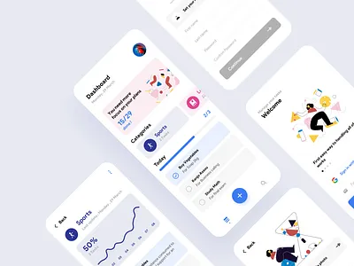 InPlan X - To do app app dashboard ios iphonex material minimal mobile task todo todoist ui ux