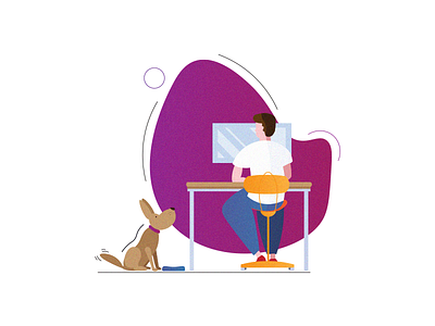 Working at the studio illustration vector