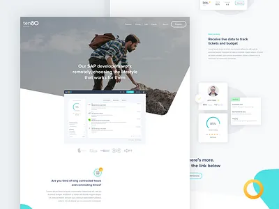 Ten80 brand interface landingpage product ui ux uxdesign website