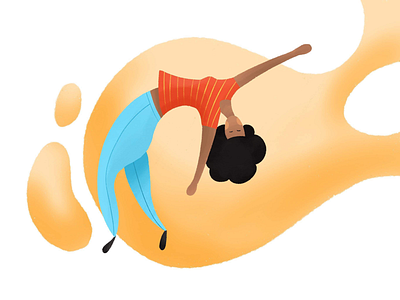 Jump drawing girl illustration procreate woman