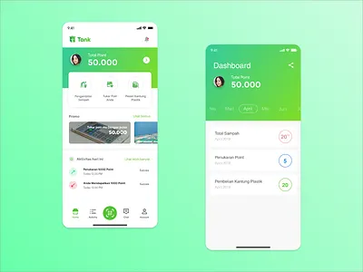 Tank (Trash Bank) android android ui dribbble flat illustration interace interaction design ios iphone tank apps trash apps ui ui ux vector