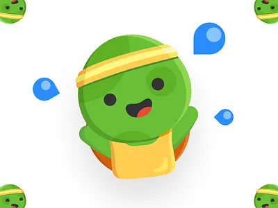 Little Turtle animal clean cute funny illustration mascot turtle vector