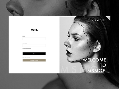 Login Screen black and white fashion fashion design fashion website log in login design login form login page login screen sign in sign in form sign in page ui ui design user interface ux web web design webdesign website