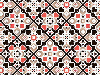 Origins Brand Pattern #2 branding design dice heart pattern playingcards poker vector