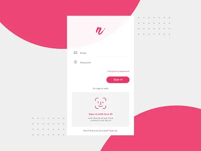 Login With Face ID adobe xd design face login flat login with face sign in page sign in with face id ui ux
