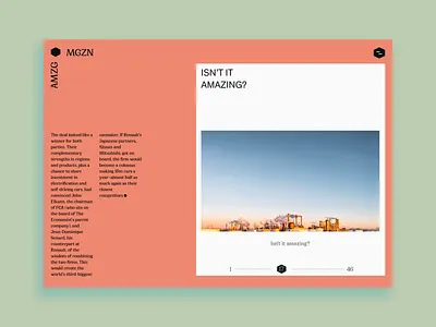 Amzg◆Mgzn Concept 3 brutal brutalism design grid layout logo minimal minimalism photo web webdesign website