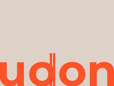 Udon logo concept chopsticks logo udon