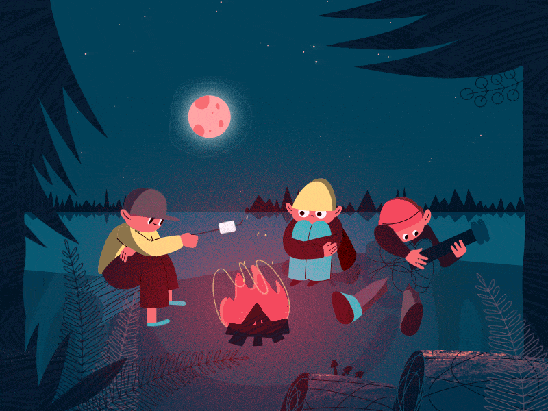 Campfire - Motion Design Course Result animation gif motion design motion graphics