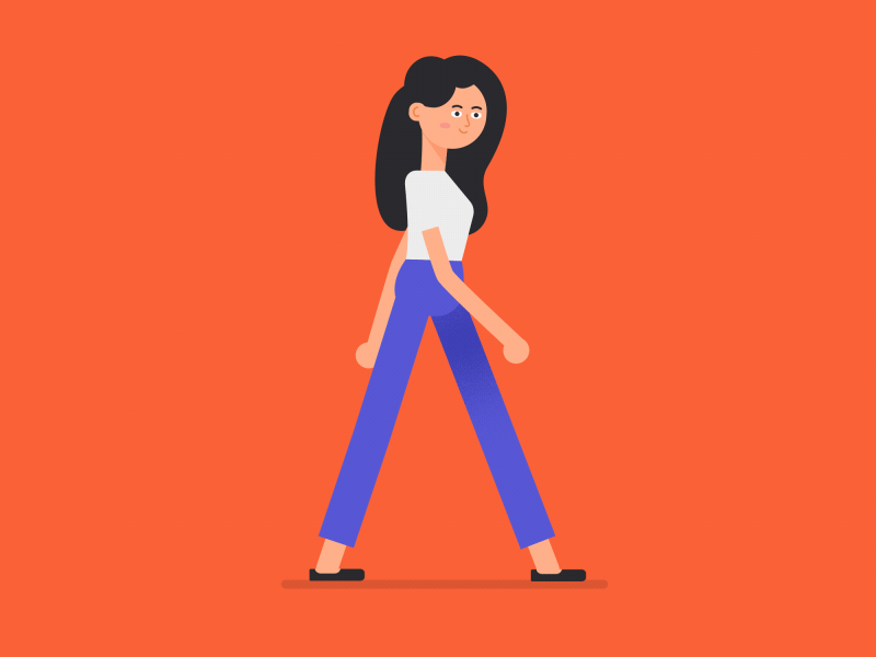 Walk Cycle Animation after effects animation gif motion design motion graphic motion graphics rubberhose2 walkcycle