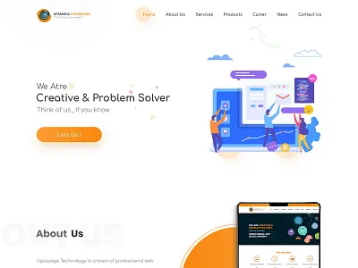 IT Company Landing Page Design design inspirations graphicdesign homepagedesign illustration it company landingpage materialdesign photoshop responsive web design ui web design xd