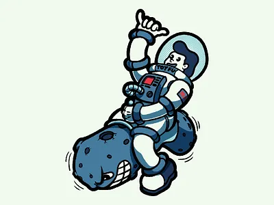 Asteroid Day apparel asteroid awareness design merch meteor rubber hose sticker t shirt t shirt illustration