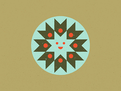Happy Sun 03 color palette distressed geometric art icon design illustration midcentury illustration positive vibes retro retro colors smiley sun vintage