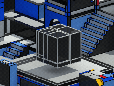 Mondrian SplitBox v3 ae c4d gif houdini motiongraphics redshift redshift3d