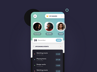 Event App app giomak mobile ui ux