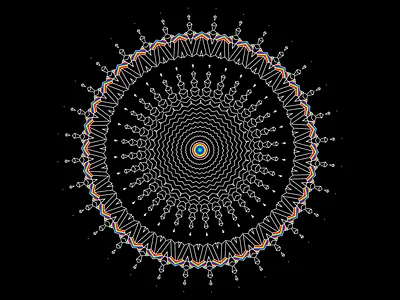 Rainbow Mandala 2 art colour geometric illustration mandala one rainbow unity