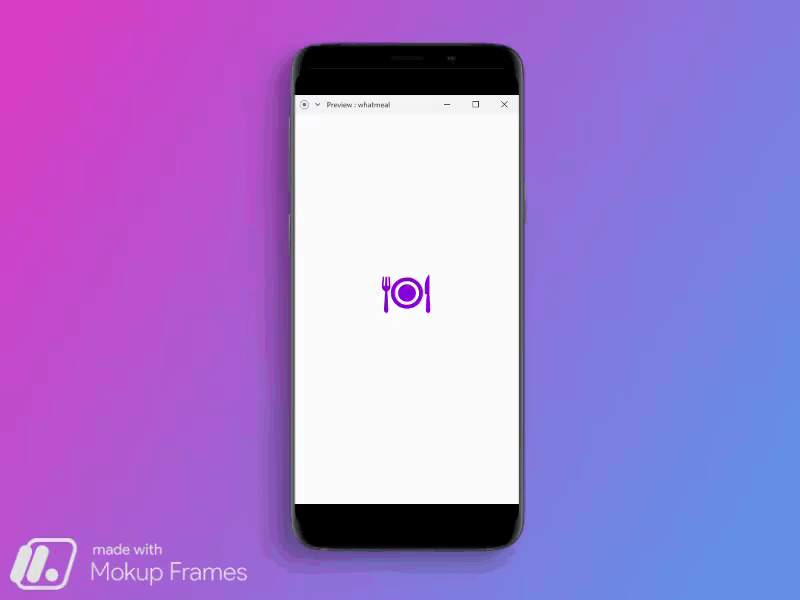 WhatMeal Material Design App - Welcome Screen Animation android animation app design design food app material design ui ui design welcome page
