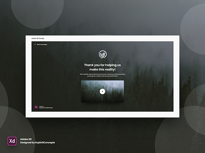 Thank You Page - Adobe XD adobe xd adobexd animation app branding clean flat icon identity ios logo minimal mobile thank you page type typography ui ux vector website