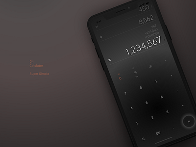 Daily UI Challenge #4 Calculator calculator dark mode design simple ui