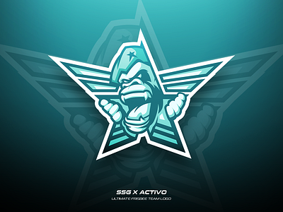 SSG x Activo design frisbee illustration logo sports team ultimate vector