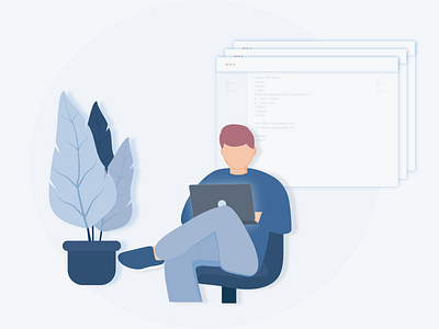 Working art character colors developer drawing geek graphic graphic design illustration inspiration laptop minimalism plants screens ui vector