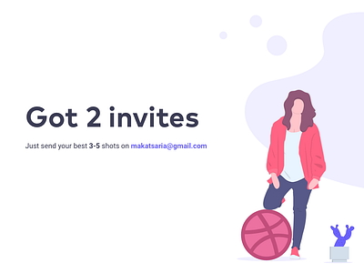 2 Dribbble Invites giomak invite ui ux