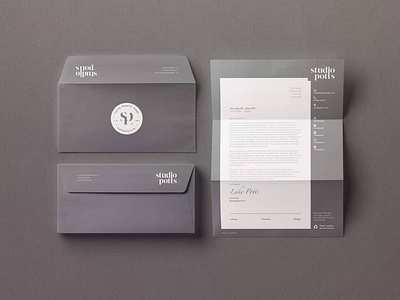Studio Potts: Letterhead & Envelope Design brand brand identity brand strategy branding design graphic design logo logo design logo designer studio type typography