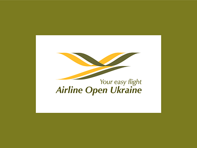 Airline Open Ukraine design icon illustration logo typography