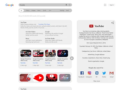 Google Search Web light mode REDESIGN design flat google searching ui ux web website