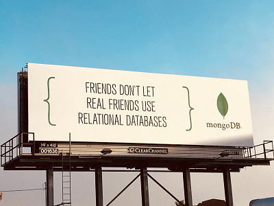 MongoDB - The Database Revolution advertising billboard design branding creative direction outdoor advertising typography